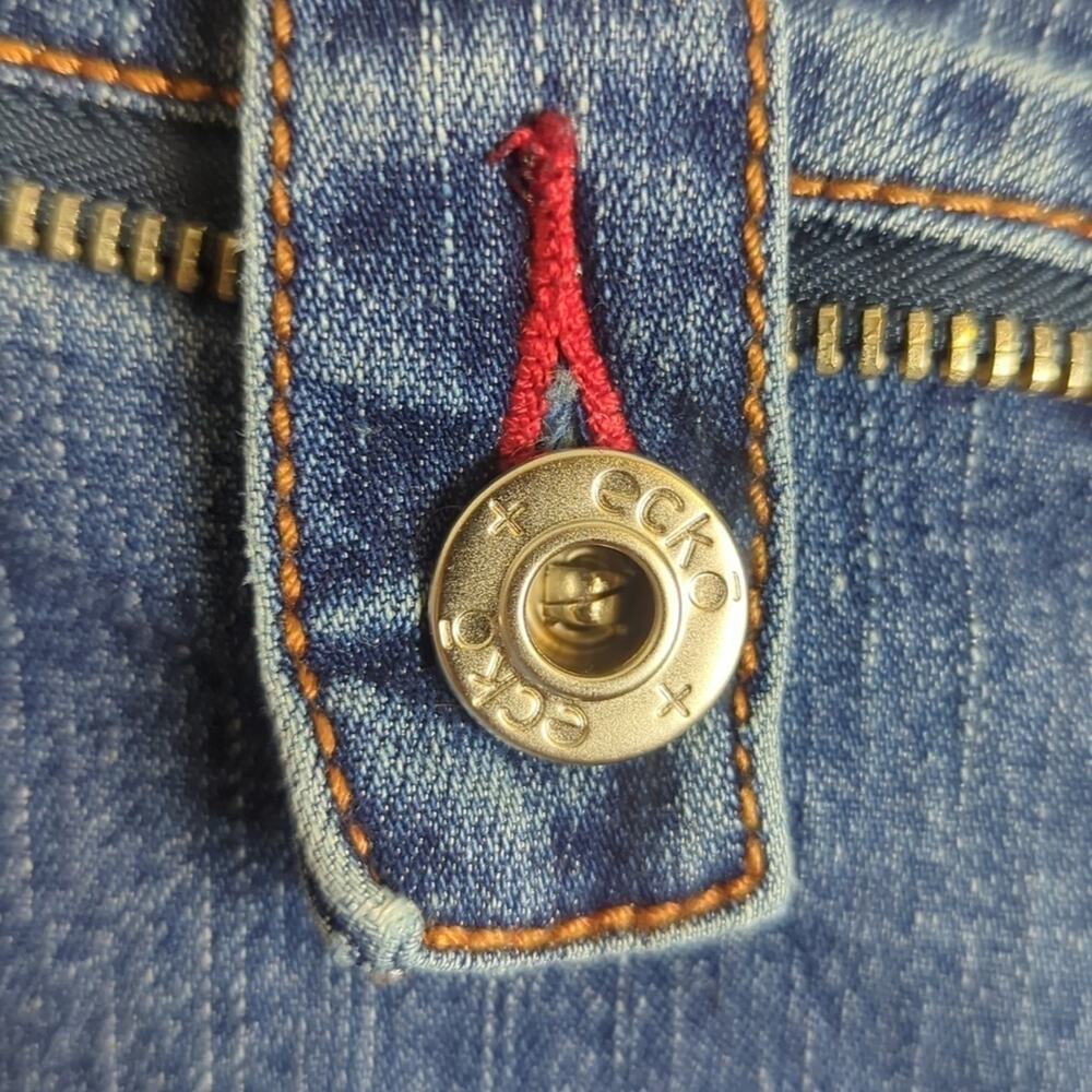 Vintage ECKORED Jeans with Embroidered Patchwork Rhinoceros Juniors 5 - Picture 3 of 16